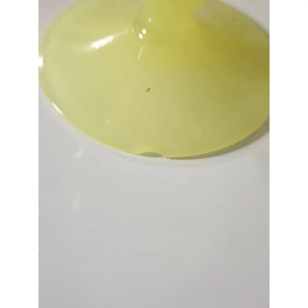 Portieux Vallerysthal Lot of 7 Canary Yellow Opaline Uranium Glasses 30's Read - Picture 11 of 11